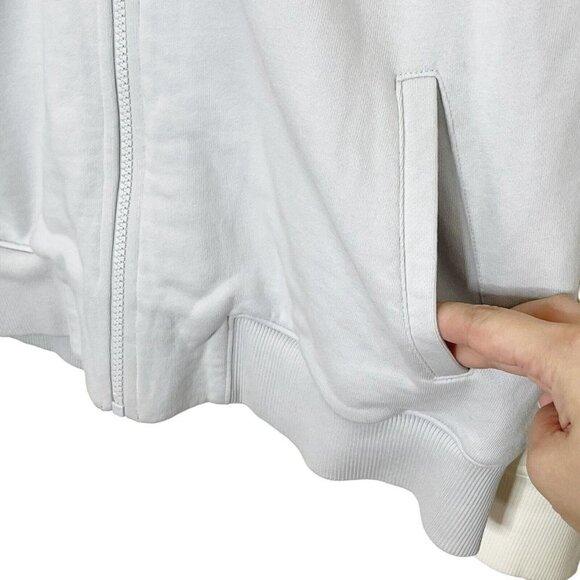 Outdoor Voices Pickup Bomber Jacket Dove Bone Women’s Size Large Cotton - Picture 7 of 15